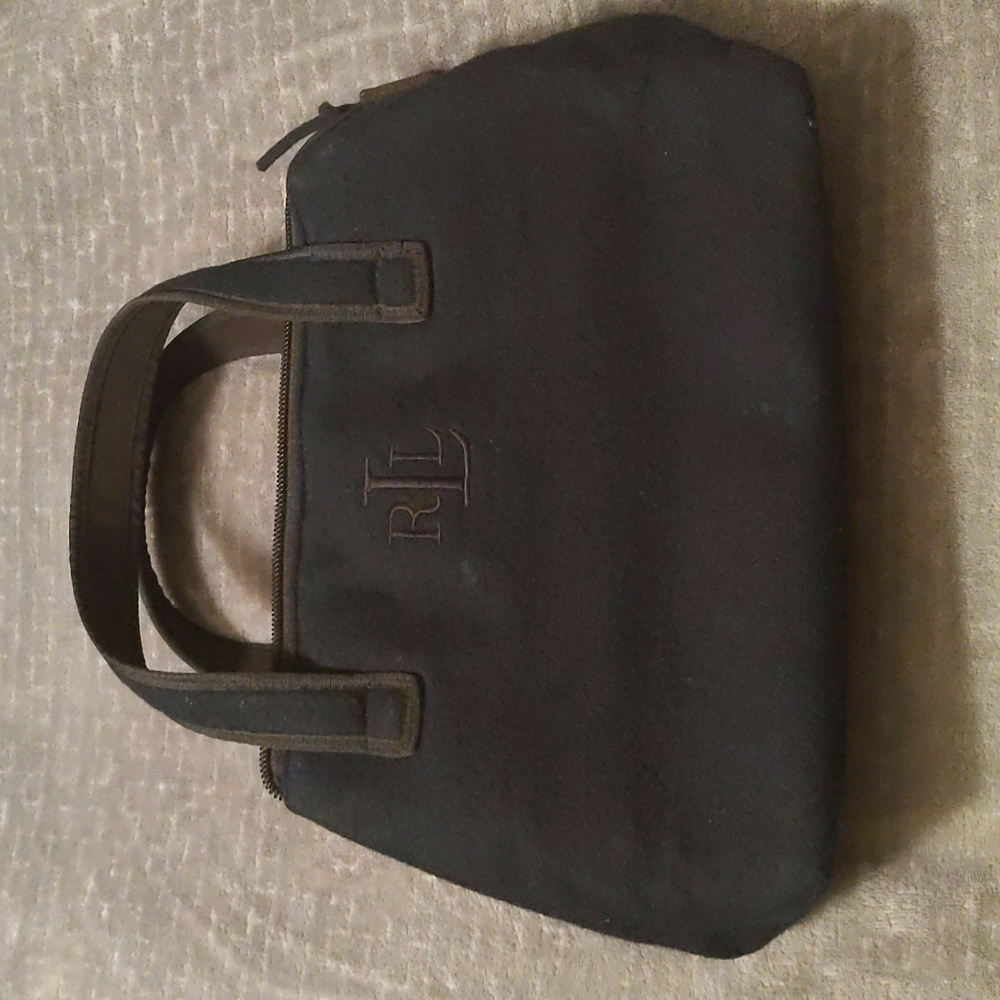 Ralph Lauren Felt bag, Navy Blue and Black